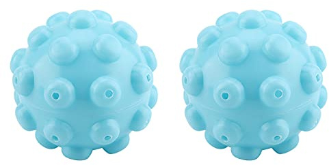 Trocknerbälle aus PVC, Natürliche Weichspüler, Reduziert Falten, Blau, 8,2 cm Durchmesser, 2 Stück