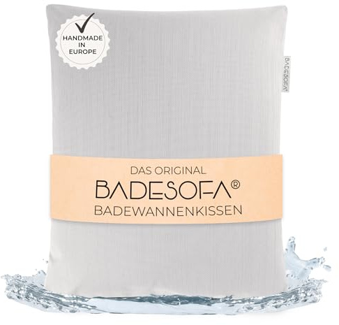 BADESOFA Coussin de bain de luxe S – Ultra confortable et à séchage rapide – Coussin de bain complet lavable pour baignoire – Soutien thérapeutique de la tête et du cou – Coussin de spa de luxe en