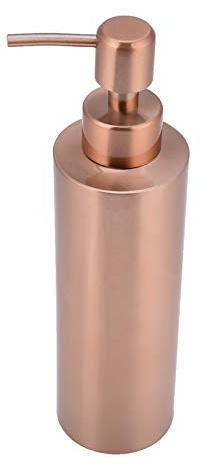 Haofy Dispensador de Jabón para Platos, Botella de Jabón de Oro Rosa de Acero Inoxidable 304 de Cobre, Botella de Jabón Líquido de Bomba de Mano de Encimera de Baño de Cocina(350ML)