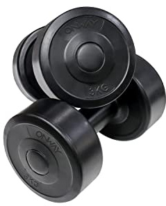 OnWay 3kg x 2 Fitness Hantel 2er Training Set schwarz OW1301-3BLK