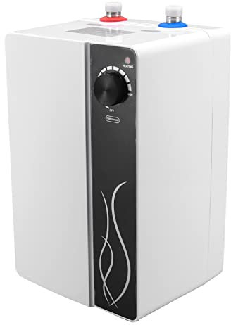 Chauffe-eau électrique, Chauffe-eau de Cuisine de Grande Capacité de 8 Litres avec Contrôle de la Température par Induction, Chauffe-eau Instantané à Chauffage Rapide de 1500 W, Température Constante