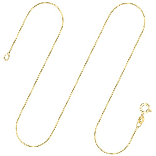 EDELIND Goldkette Damen 585 333 Echtgold - Venezianerkette 0.6mm auch 375, 750 Gelbgold - mit Geschenkbox