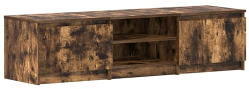 vidaXL Mueble para TV Madera contrachapada Roble Ahumado 140x40x35,5cm