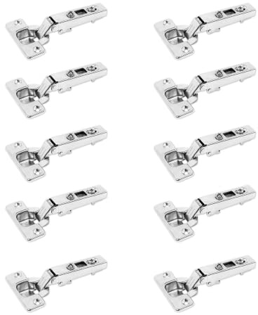 10 cremalleras amortiguadas – Golpe exterior (cuello 0) + placa de montaje – Bisagra T45 T48 T52 con amortiguador + base 3D + tornillos, distancia entre ejes 45 mm)