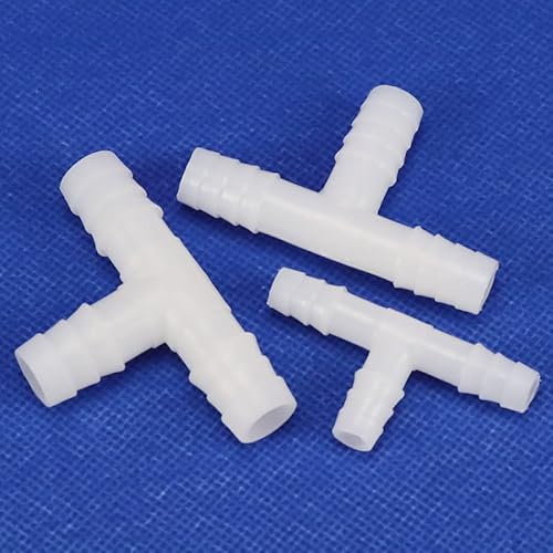 Stück 4~25 mm PE/PP-T-Stück für Lebensmittelqualität, Aquarium, Luftpumpe, Schlauch, Pagode, Gelenke, Garten, Bewässerung, Wasserleitung, Schnellanschluss, Außendurchmesser 8 mm, 5 Stück