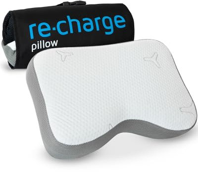 Nackenkissen Re-Charge Intense | Orthopädisches HWS Seitenschläfer-Kissen | Ergonomischer Memory-Foam mit Bambus-Aktivkohle, Innovative Technologie für tieferen Schlaf; recovery pillow 50x30x12