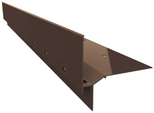 Renoplast® Aluminium Traufprofil W60 200cm Braun | Fertigstellung von Terrassen und Balkonen | Belüftete Böden Erhöht | Wasser ablaufsysteme Winkelprofil | Korrosionsschutz Balkonprofile