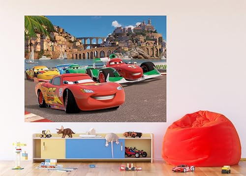 AG Design Disney Cars Kinderzimmer Fototapete, 252 x 182 cm | 4 teile | AFTDXL 0987