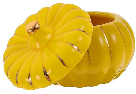 PRETYZOOM Taza De Cerámica Olla De Sopa Con Tapa Azucarero Tazón De Porcelana De Calabaza Tazón De Comida Tazones De Sopa De Calabaza De Cazuela De Postre Con Tapa En