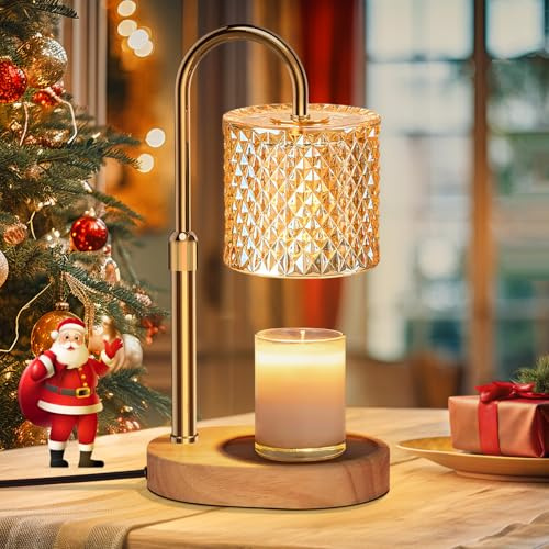 seenlast Candle Warmer Lamp with Timer Dimmable, Birthday Gifts for Women Mom, House Warming Gifts New Home Decor, Wax Melt Warmer for Jar Candles with 2 Bulbs