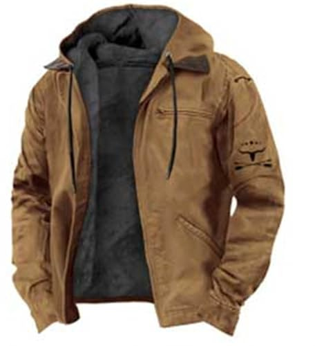 Veste Homme Cargo en Polaire d'hiver pour Militaire Épaisse Coupe-Vent Manteau Homme Hiver Chaude avec Revers Veste Chaude d'hiver pour Homme Casual Blousons de Travail