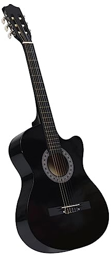 Home Garden Westerngitarre mit Cutaway, 6 Saiten, Schwarz, 96,5 cm