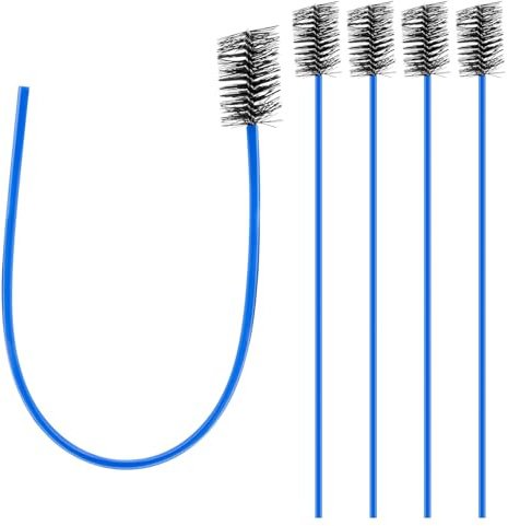 16-Inch Flexible AC Drain Line Cleaning Brush, 5-Pack, for Condensate P-Trap and HVAC Systems, Blue
