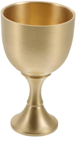 TOPBATHY Vaso de Licor de Latón de Copa de Cáliz Copa de Ofrenda para Ceremonia de Cáliz Mini para Uso Religioso