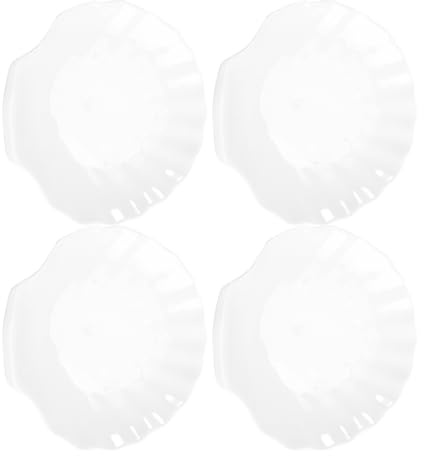DEARMAMY Piatti a Conchiglia in Plastica 4 Pezzi per Aperitivo | Reutilizzabili, per Colazioni e Dessert, Vassoio Creativo per Ufficio e Festività