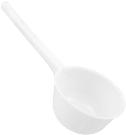 POPETPOP Cucharón de Agua con Mango Cucharón Plástico para Baño y Cocina con Antigoteo Gran Capacidad para Sopa Jardín y Uso Doméstico