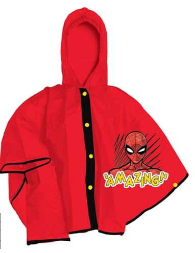 Coriex Mantella Poncho Pioggia Impermeabile Antivento Spider-Man Uomo Ragno Spidey Impermeabile, Mantella, Antipioggia, Antivento Età, variabili (IT, Età, 7 anni, 8 anni, Regular, multicolorer)