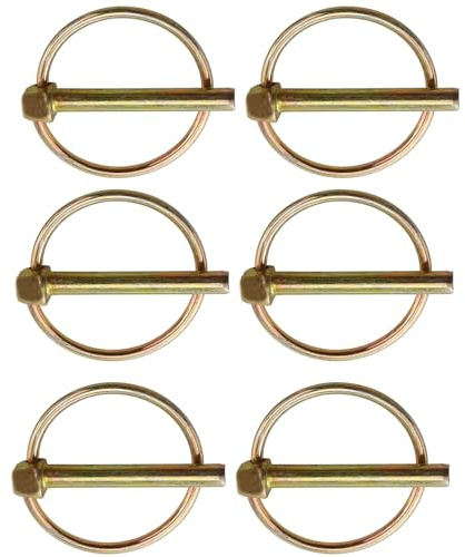 Goupilles pliantes 8 x 40 mm, 6 goupilles pliantes rondes, goupilles pliantes galvanisées, goupilles pliantes de sécurité, kit d'assortiment, pour bateau, vélo, remorque, tracteur, tondeuse à gazon