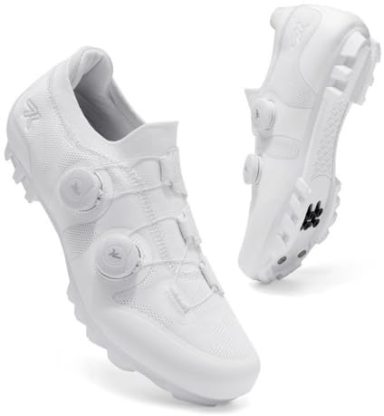 Mateju Fahrradschuhe Herren Damen SPD Mountainbike, Unisex MTB Schuhe mit Schrauben & Stollen, Outdoor Atmungsaktive MTB Radschuhe Mountainbike Schuhe