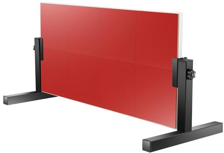 PBTERDTF Tischtennis Rebound Board, Ping-Pong Rücksprungbrett 360°-Winkelverstellung Professionell Trainingsgerät Rücksprungbrett mit 8 Roten Gummis für Hause, Fitnessstudio, Schule 66 x 33cm