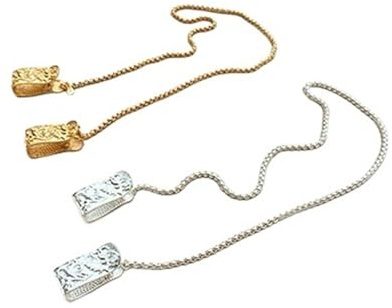 portatovagliolo catena con clip Cinghia for clip for tovagliolo flessibile for collo porta abiti for accessori for morsetti lucidi for adulti anziani per pranzi all'aperto e feste(2pcs set)