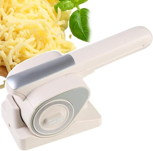 Râpe à fromage électrique sans fil et trancheuse, broyeur portable rechargeable avec 2 tambours, 2 kg par charge, parfait pour râper le fromage, les noix, le chocolat, les légumes
