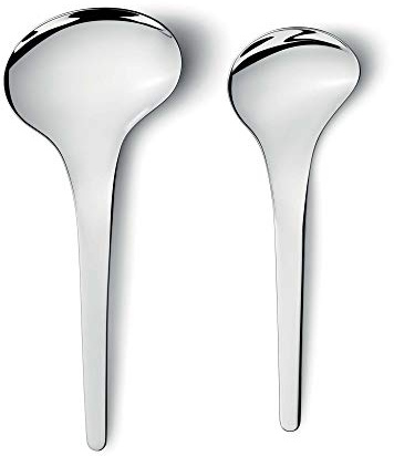 Georg Jensen GJ 116788 Servierlöffel Set aus 2 Stück, Edelstahl, stainless steel, 25,1 x 15,2 x 3,8 cm
