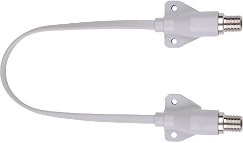DUR-line® Profi Fensterdurchführung (2Stück) M - 21cm Kabellänge - Minimale Dämpfung, maximale Schirmung - Intergrierter Alukern - 30000 Fensterschließungen - Kein Bohren! - Extrem Flexibel