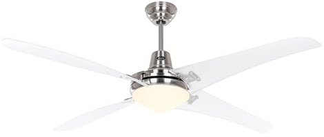 CasaFan MIRAGE Deckenventilator mit Leuchte, Ventilator mit Fernbedienung & 2x40W LED Deckenlampe, 3 Geschwindigkeiten & Dimmer-Funktion, Ventilator mit Beleuchtung für Räume bis 32 qm, Ø 142cm