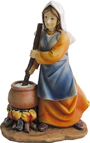 Frau am Feuer, geeignet für 11cm Figuren, handbemalen