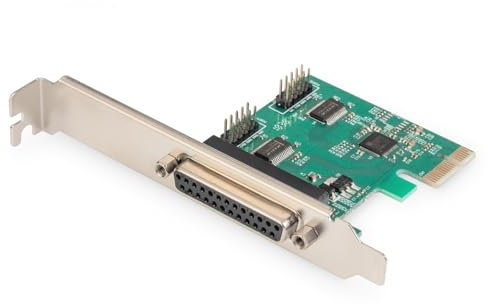 DIGITUS IO-Karte - PCIe - Serielle und Parallele Schnittstellen-Karte - 2x DSUB-9 & 1x DSUB-25 - Chipsatz MCS9901