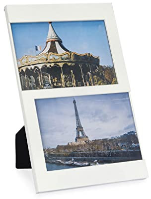 Balvi Cadre Dijon Coloris : blanc Capacité : 2 photos de 10x15 cm Cadre photo à poser Plastique 25x16