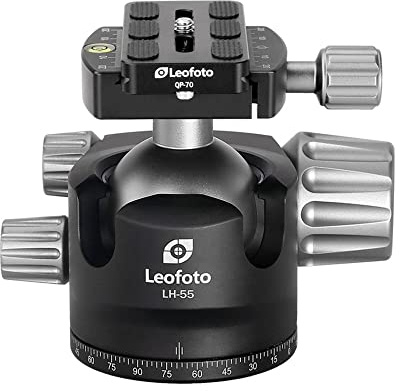 Leofoto Stativ-Kugelkopf LH-55 + Schnellwechselplatte QP-70N