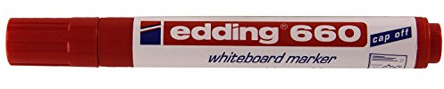 edding 660 Whiteboardmarker - rot - 1 Whiteboard Stift - Rundspitze 1,5-3 mm - Boardmarker abwischbar - für Whiteboard, Flipchart, Magnettafel, Pinnwand, Memoboard - Sketchnotes - nachfüllbar