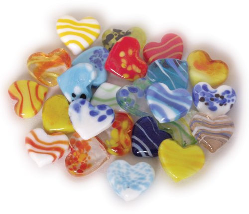 Bartl Glasherzen bunt 25 mm 24 tlg.
