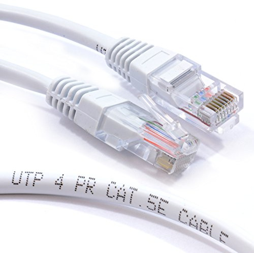 kenable White Network Ethernet Cable RJ45 Cat5e UTP Patch Lead CCA 26AWG for Router PC Laptop Gaming Console 20m