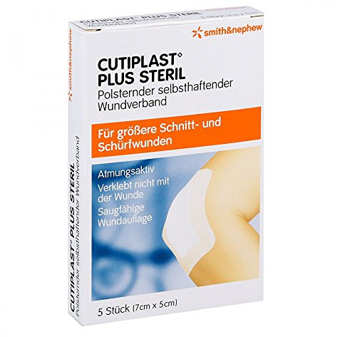CUTIPLAST Plus steril Wundverband 7 cm x 5 cm, 5 St. Sårförband