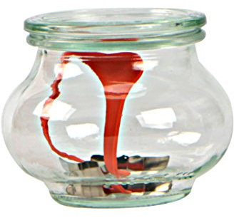 Weck Decò - Vasetto con Coperchio ∅ 100 mm, Completi di Guarnizione e Clips, Vetro, Trasparente, 1 litro/Capienza, Scatola da 4 Pezzi