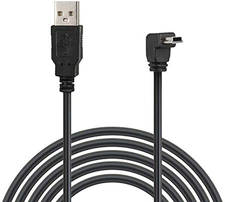 Wicked Chili MiniUSB Datenkabel/Ladekabel 90° Stecker | kompatibel mit nüvi, Für Garmin 1240, 1350T, 1390T, 350, 360, 610T, 650, 660TFM, nüvi 670TFM Navi (1,8m) schwarz