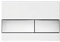 Tece 9.240.802 Square Betätigungsplatte für WC (Glas weiß, Tasten Chrom glänzend, Zweimengentechnik, bedienbar von Oben und vorne) 9240802