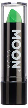 Neon UV Lipstick by Moon Glow - Intense Green - Bright Neon Coloured Lipstick - Glows under UV