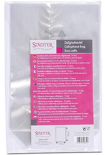 Städter Pralinentüten,115x190 mm, Zellglasbeutel 10 Stück