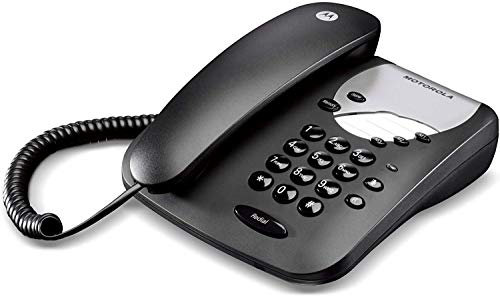 Motorola Voice - Telefono con filo CT1, chiamate con filo, connessioni continue, funzione silenziosa - Nero