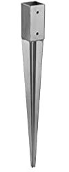 GRUNDLINE - Impact Ground Sleeve Support Foot Post Anchor Post Anchor Made of Steel for Impact in PSG 71 x 750 x 2.0 mm Hot-Dip Galvanised for Fences, Shelters, Carports, Pergolas, Garden Arbours