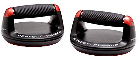 Perfect Fitness Liegestützgriffe Push Up, Fitnessgeräte für Zuhause, Schwarz, 2 Stück