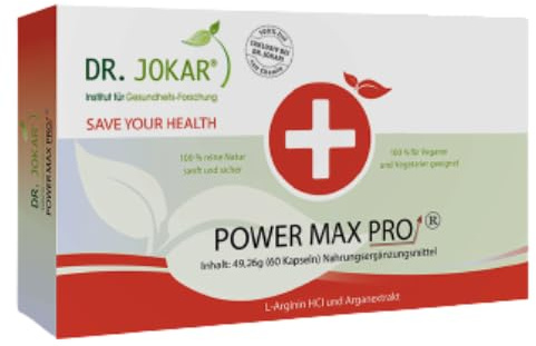 PowerMax Pro | Energie und Kraft für Männer | 30 Kapseln-Pillen mit L-Arginin und Zink tägt zu Fruchtbarkeit | Hochdosierte Premium Qualität aus Deutschland