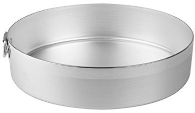 Pentole Agnelli Family Cooking Alluminio Tortiera Cilindrica con Anello, Argento, 30 cm