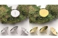 Glorex 6 7021 402 Kerzenhalter, 4 Stück, 10 cm, goldfarben