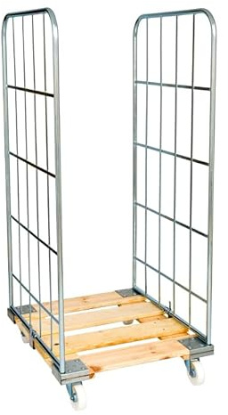 Rollbehälter 1460 mm 2-seitig verzinkt Holzboden