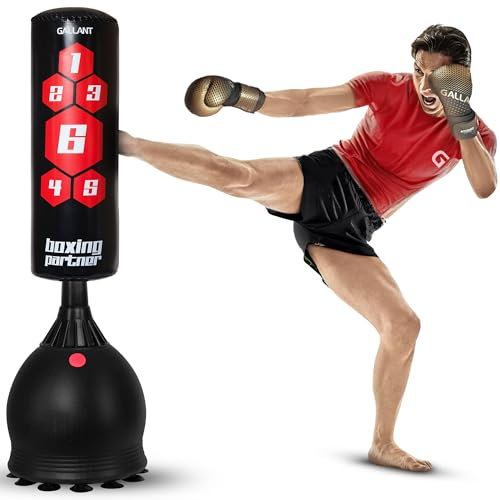 Gallant 5.5 Feet Free Standing Punching Bag– Heavy Duty Boxing Bag for Adults Kickboxing, Mixed Martial Arts, Muay Thai, Martial Arts Training Equipment with Durable Pedestal Stand, Indoor Outdoor Use